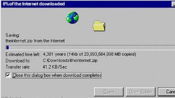 Dengan kecepatan internet sekarang mendownload file bisa sangat cepat. Dulu mengunduh satu lagu saja bisa berjam-jam lamanya. Foto: Bored Panda