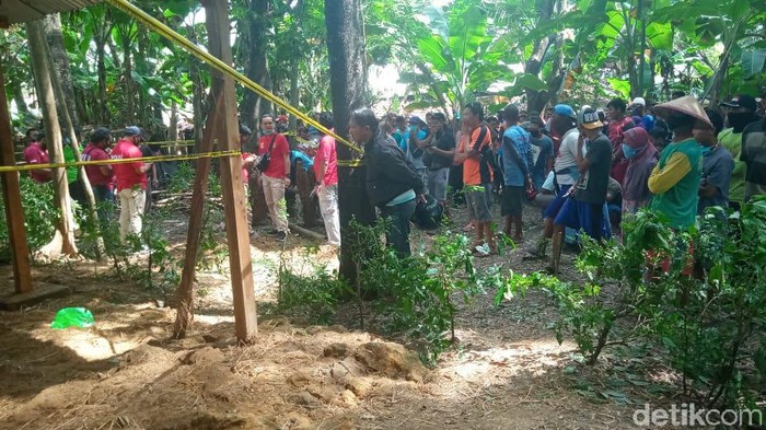 Warga Desa Ngompro, Kecamatan Pangkur, Ngawi digegerkan penemuan mayat perempuan. Mayat tersebut tertutup jerami kering di belakang rumah warga.