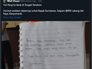 Bikin Haru, Kisah Tunarungu Transaksi di Bank