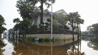 Banjir di kawasan tersebut diduga akibat adanya tanggul yang jebol saat naiknya permukaan air laut di pesisir utara Jakarta. 