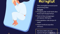 Tidur meringkuk lebih banyak efek negatifnya, terutama bagi tulang belakang.
