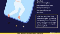 Salah satu manfaat tidur telentang adalah mengurangi risiko refluks asam lambung.