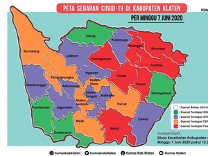 Klaten Catat Tambahan 2 Zona Merah Corona dalam Sehari