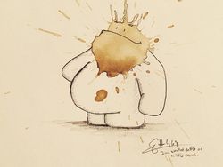 Dari Tumpahan Kopi, Seniman Ciptakan Seni Menawan