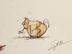 Dari Tumpahan Kopi, Seniman Ciptakan Seni Menawan