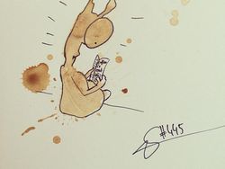 Dari Tumpahan Kopi, Seniman Ciptakan Seni Menawan