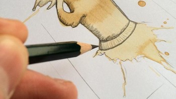 Ia menikmati setiap coretan pada gambarnya tersebut sehingga rasa suka itu yang mempengaruhi karyanya. (Foto: Stefan Kuhnigk)