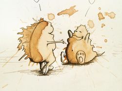 Dari Tumpahan Kopi, Seniman Ciptakan Seni Menawan