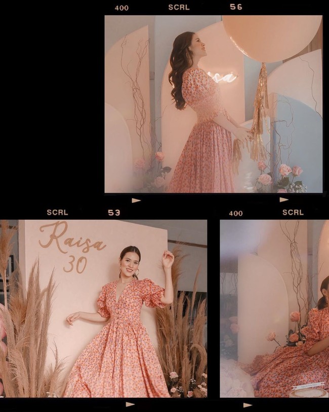 Pink mendominasi warna dekorasi ulang tahun. Cocok dengan kepribadian Raisa yang feminin dan bubbly. (Foto: Instagram/@raisa6690)