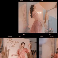 Pink mendominasi warna dekorasi ulang tahun. Cocok dengan kepribadian Raisa yang feminin dan bubbly. (Foto: Instagram/@raisa6690)