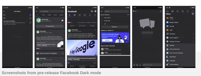 facebook aplikasi dark mode