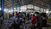 Usai diterapkannya masa PSBB transisi membuat aktivitas tempat pelelangan ikan di Muara Angke kembali dibuka hari ini.