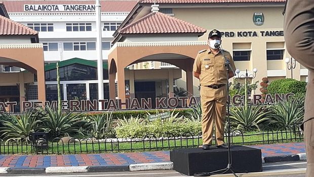 Persiapan New Normal, Pemkot Tangerang Gelar Apel Pasukan Khusus (Foto: Jehan/detikcom)