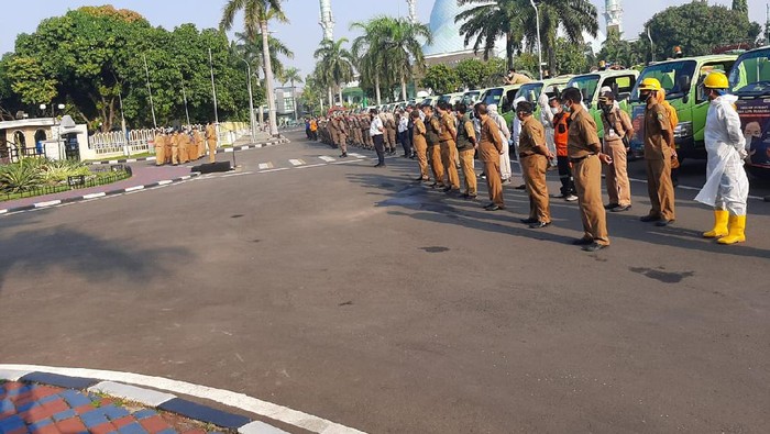 Persiapan New Normal, Pemkot Tangerang Gelar Apel Pasukan Khusus (Foto: Jehan/detikcom)
