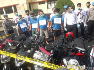 Dor! Polisi Lumpuhkan Tiga Orang Sindikat Curanmor di Cianjur