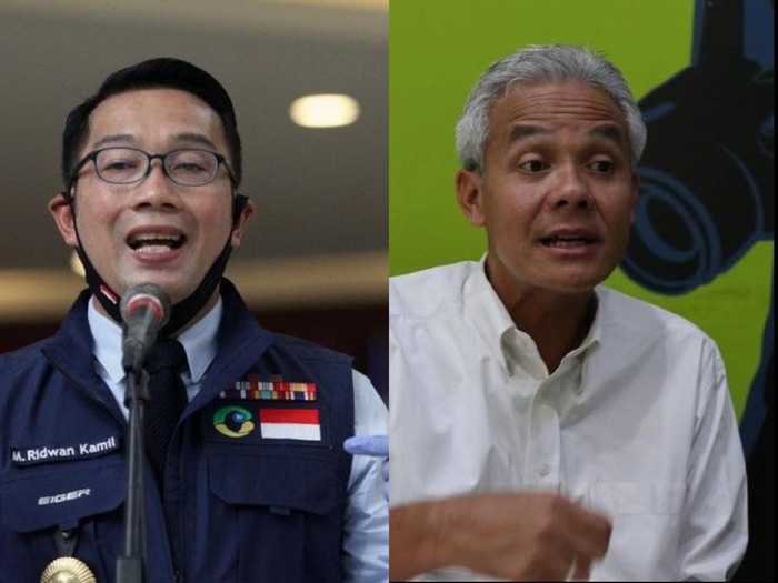 Repro foto Ridwan Kamil dan Ganjar Pranowo (dok. detikcom)