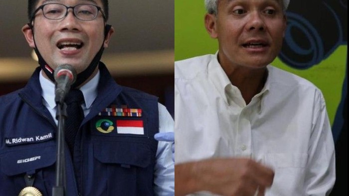 Repro foto Ridwan Kamil dan Ganjar Pranowo (dok. detikcom)