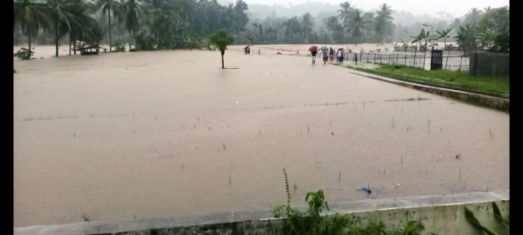 Sawah di Sukabumi terendam banjir