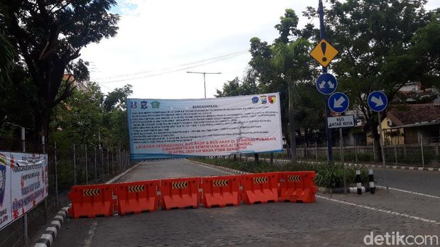Terminal Purabaya Bungurasih masih ditutup jelang psbb berakhir