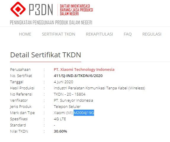 TKDN Redmi 9