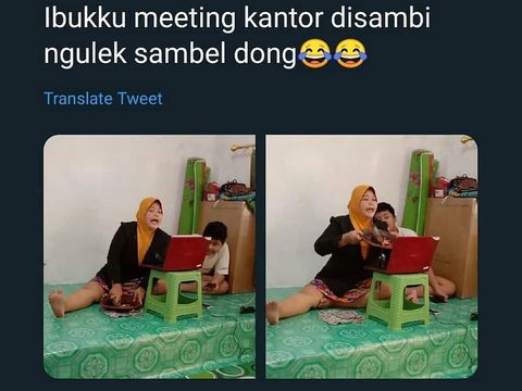 emak-emak meeting sambil ngulek