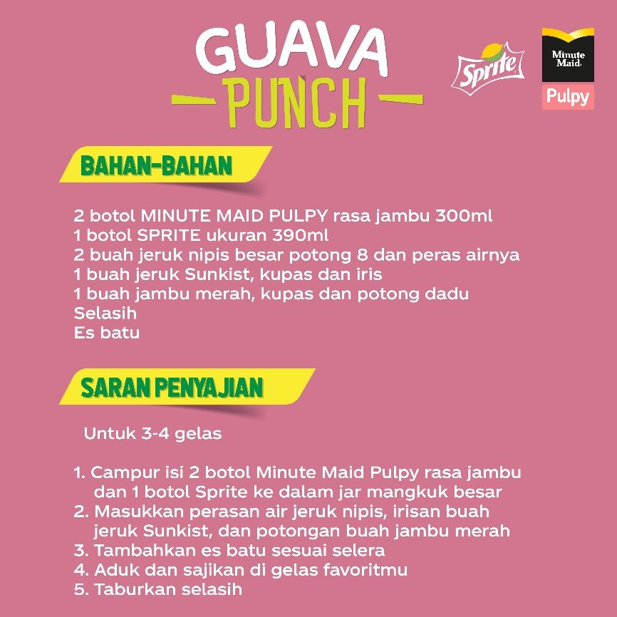 Guava Punch, Minuman Segar Saat Santai di Rumah Aja