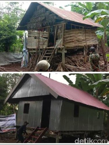 Gubuk milik Nenek Hadi yang hidup sebatang kara di Maros, Sulsel (Bakrie-detikcom).