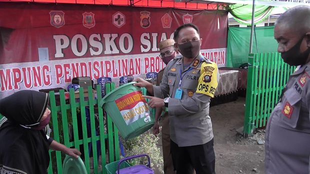 Kelurahan Hutuo Gorontalo jadi kampung percontohan penerapan protokol kesehatan. (Foto: Ajis/detikcom)