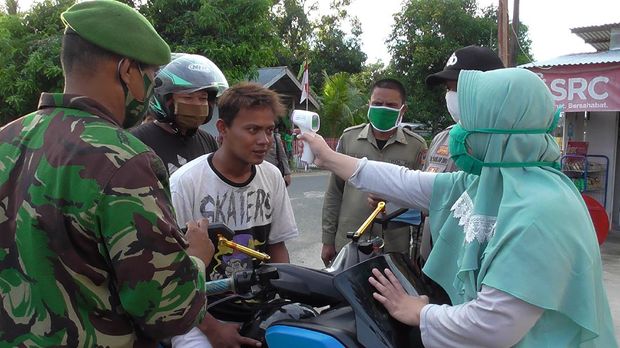 Kelurahan Hutuo Gorontalo jadi kampung percontohan penerapan protokol kesehatan. (Foto: Ajis/detikcom)
