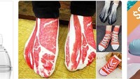  Yang terakhir, benda unik nan aneh yang dijual di toko belanja online adalah kaus kaki berbagai motif. Motifnya pun unik mulai dari daging hingga uang kertas. Penasaran mau coba? Istimewa/Dok. Boredpanda.