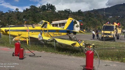 Pesawat Pengangkut BBM Tergelincir di Papua
