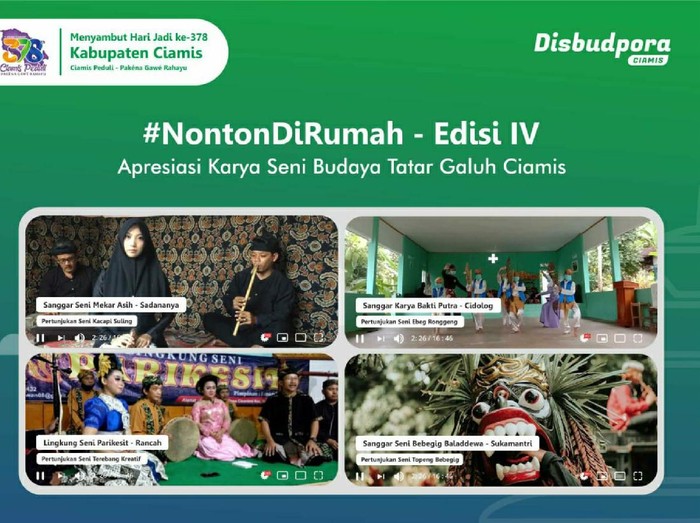Pertunjukan seni Ciamis melalui online