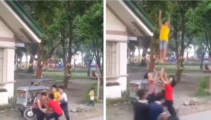 Petik mangga pakai gaya cheerleader