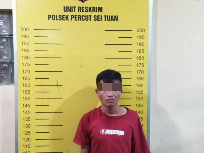 Pria diduga preman ditangkap polisi di Medan (dok. Istimewa)