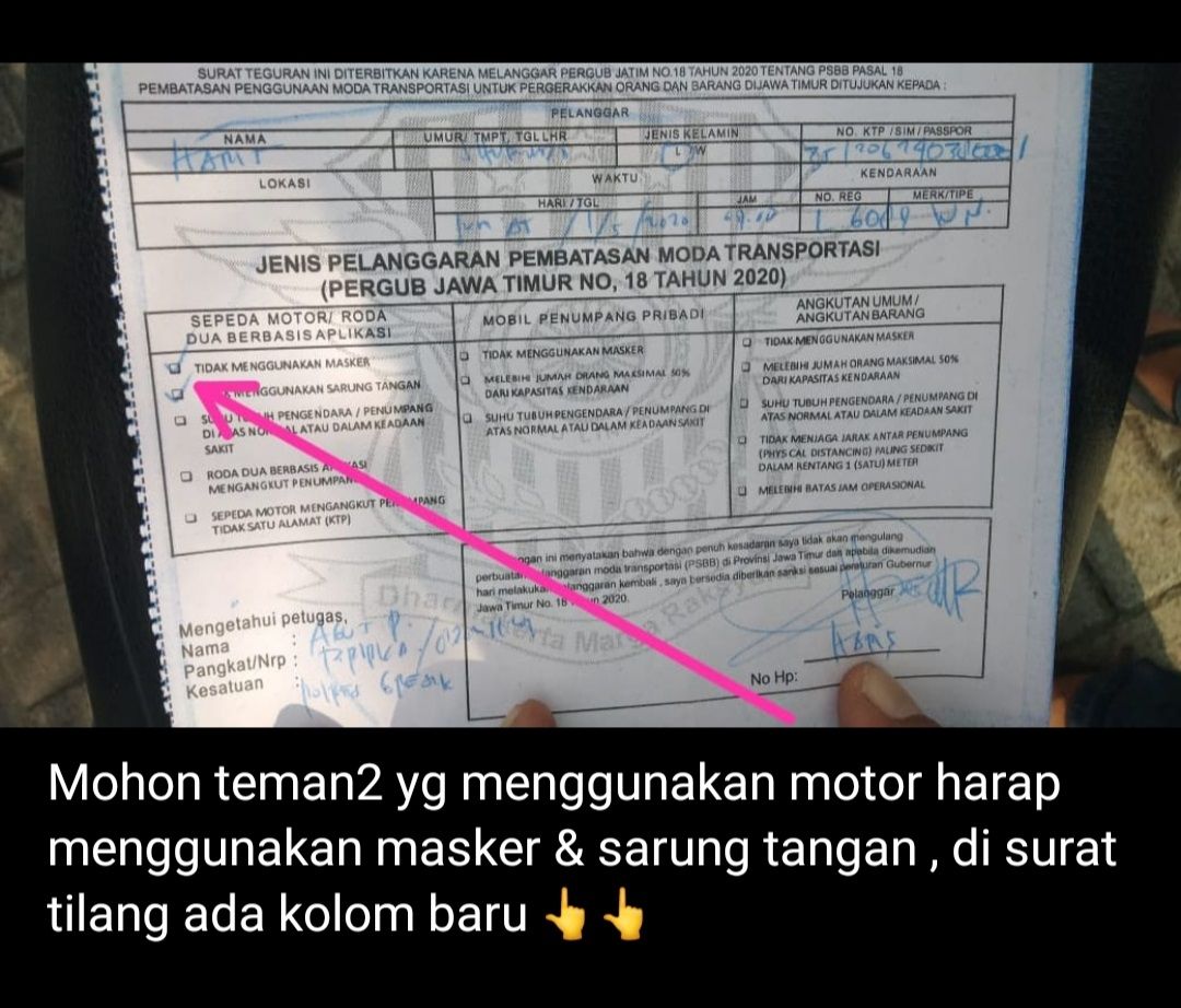 Surat Teguran PSBB
