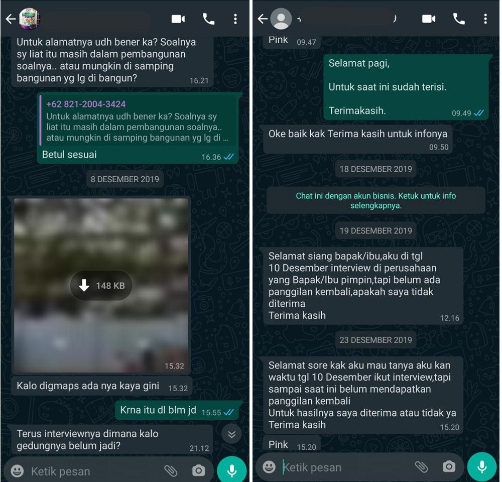 tingkah pelamar kerja