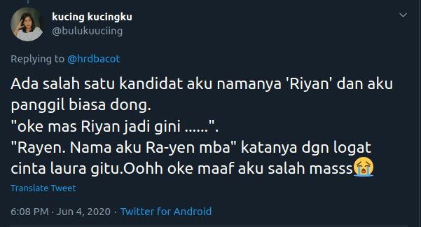 tingkah pelamar kerja