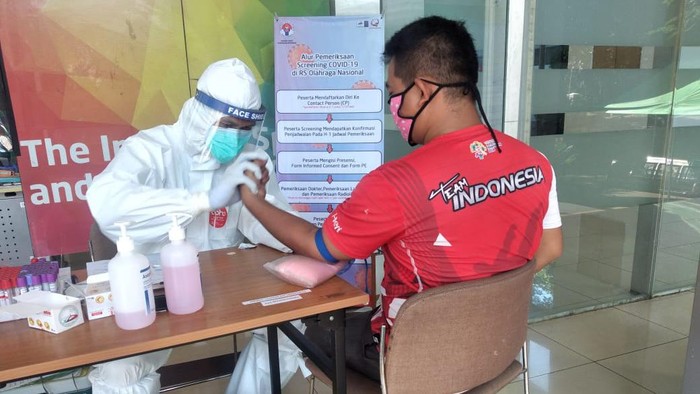 Tim Taekwondo Indonesia rapid test COVID-19.