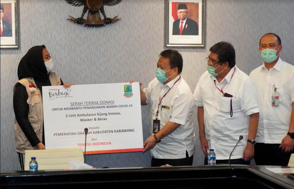 TMMIN SUmbang APD ke Kabupaten Karawang