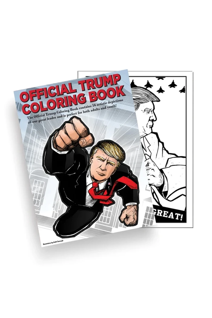 Buku mewarnai Donald Trump (shop.donaldjtrump.com/)