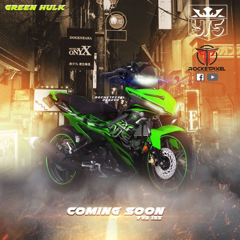 Hasil rendering Yamaha MX King oleh Rocket Pixel
