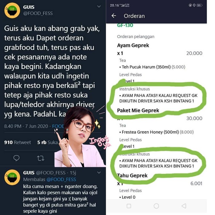 ojol diancam customer