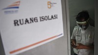 Kini kereta jarak jauh itu juga menyediakan ruang isolosi. ANTARA FOTO/NOVA WAHYUDI
