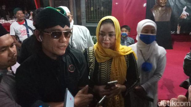 Peringatan 40 hari meninggalnya Didi Kempot di Solo, Jumat (12/6/2020).