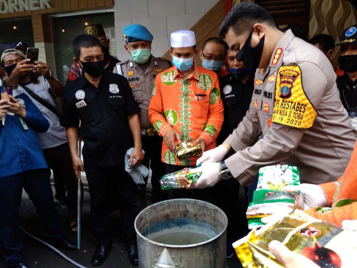 Polisi musnahkah 35 Kg sabu di Medan (Datuk Haris-detikcom)