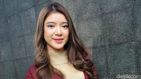 Tiara Andini saat ditemui di studio Trans TV, Kapten Tendean, Jakarta Selatan pada Jumat (12/6). Pool/Palevi S/detikFoto.