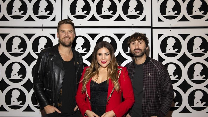 MEMPHIS, TN - JANUARY 17: (L-R) Charles Kelley, Hillary Scott and Dave Haywood of Lady Antebellum attend the Country Cares for St. Jude Kids Seminar at The Peabody on January 17, 2020 in Memphis, Tennessee.   Brett Carlsen/Getty Images for St. Jude Childrens Research Hospital/AFP