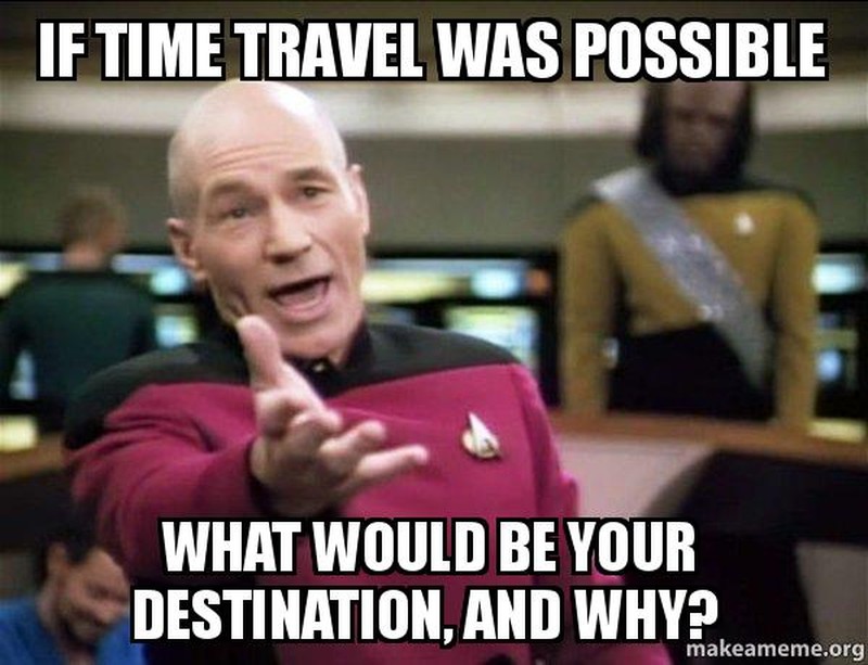 Topik penjelajahan waktu masih saja menarik banyak minat orang. Karena itu, muncul deretan meme yang mengangkat isu time traveling.