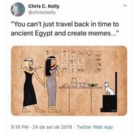 Topik penjelajahan waktu masih saja menarik banyak minat orang. Karena itu, muncul deretan meme yang mengangkat isu time traveling.