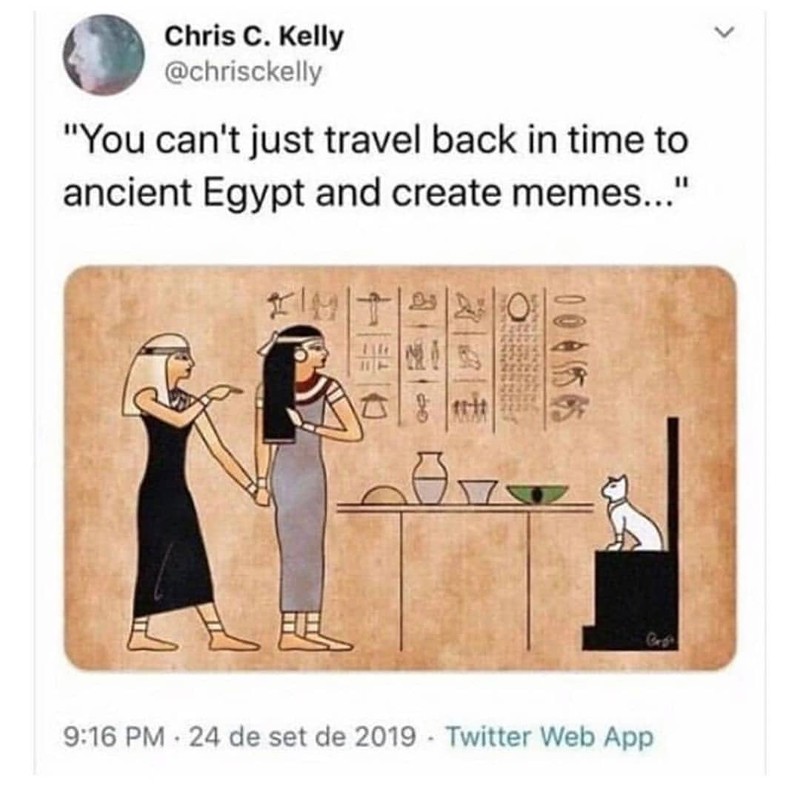 Topik penjelajahan waktu masih saja menarik banyak minat orang. Karena itu, muncul deretan meme yang mengangkat isu time traveling.